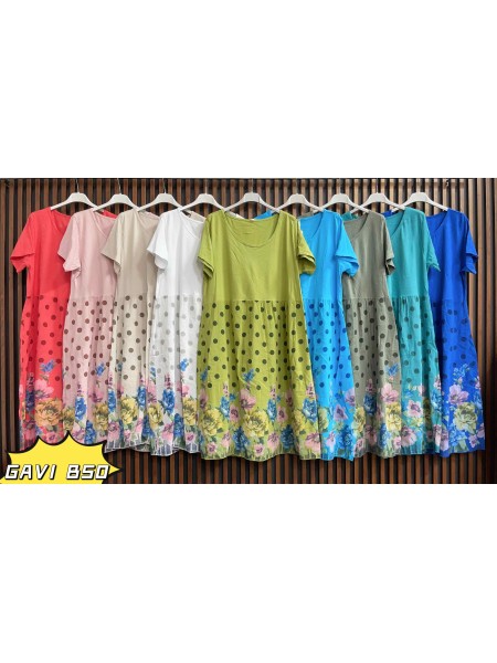 Sukienki damskie wloskie, size uni, paczka 6szt, mix kolor