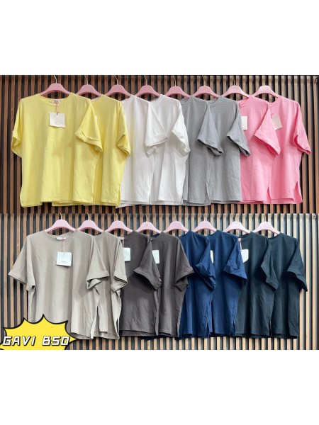 Bluzki damskie wloskie, size uni, paczka 6szt, mix kolor