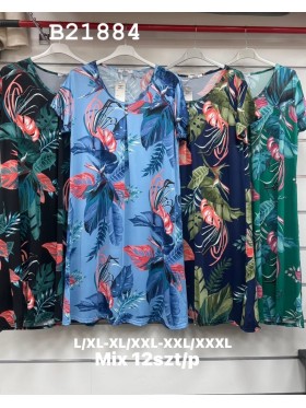 Sukienki damskie , size l-3xl, paczka 12szt, mix kolor