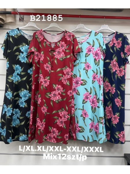 Sukienki damskie , size l-3xl, paczka 12szt, mix kolor