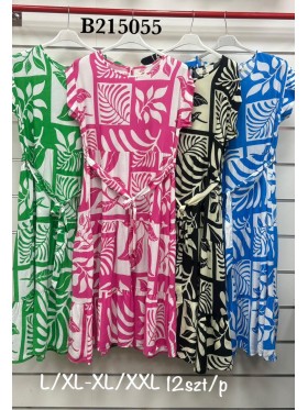 Sukienki damskie , size l-2xl, paczka 12szt, mix kolor