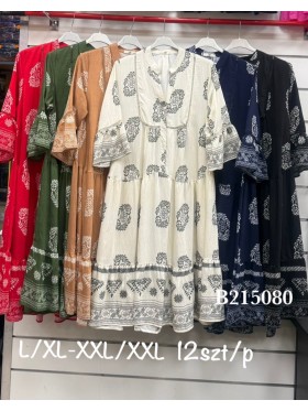 Sukienki damskie , size l-2xl, paczka 12szt, mix kolor
