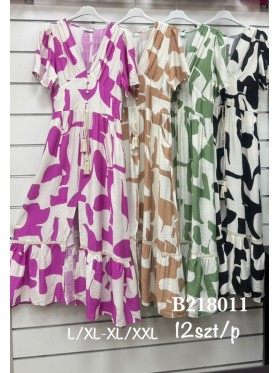 Sukienki damskie , size l-2xl, paczka 12szt, mix kolor