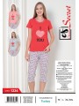Piżama damskie tureckie , size m-2xl, paczka 12szt, mix kolor