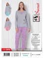 Piżama damskie tureckie , size m-2xl, paczka 12szt, mix kolor
