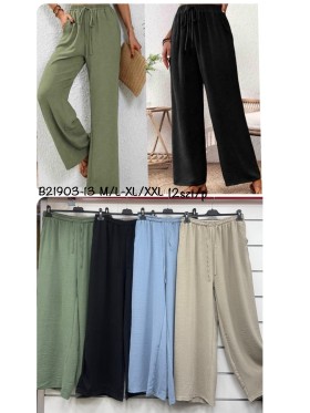 Spodnie damskie , size m-2xl, paczka 12szt, mix kolor