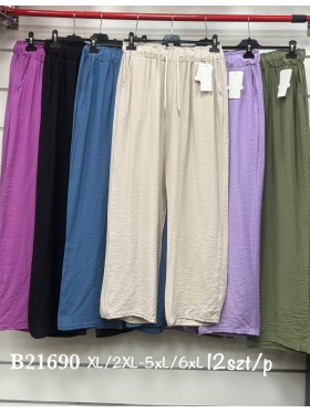 Spodnie damskie , size xl-6xl, paczka 12szt, mix kolor