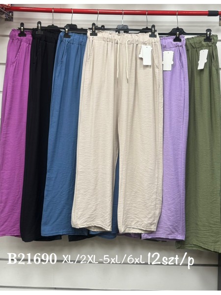 Spodnie damskie , size xl-6xl, paczka 12szt, mix kolor