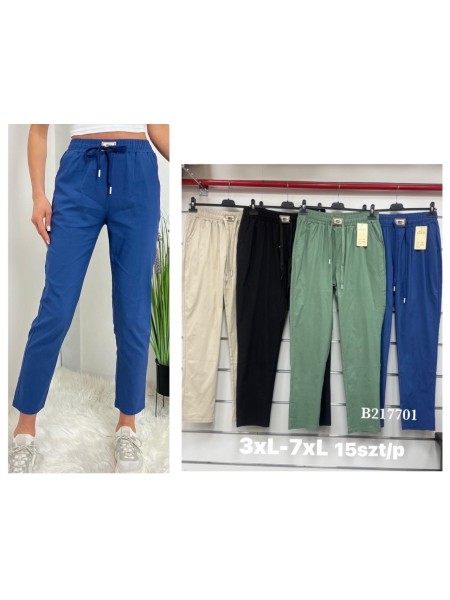 Spodnie damskie , size 3-7xl, paczka 15szt, mix kolor