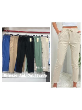 Spodnie damskie , size 3-7xl, paczka 15szt, mix kolor