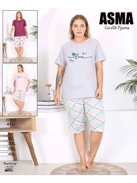 Piżama damskie tureckie , size l-4xl, paczka 10szt, mix kolor