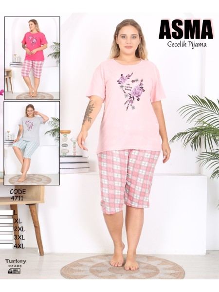 Piżama damskie tureckie , size l-4xl, paczka 10szt, mix kolor