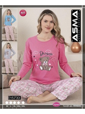 Piżama damskie tureckie , size s-2xl, paczka 10szt, mix kolor