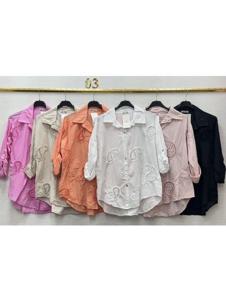 Koszule damskie , size uni, paczka 6szt, mix kolor
