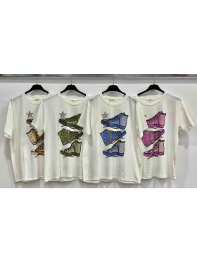 Bluzki damskie  wloskie, size uni, paczka 6szt, mix kolor