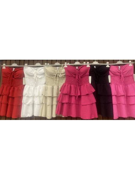 Sukienki damskie  wloskie, size uni, paczka 6szt, mix kolor