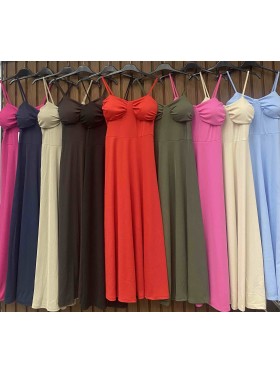 Sukienki damskie  wloskie, size uni, paczka 6szt, mix kolor