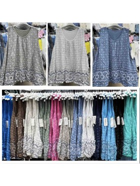Bluzki damskie  wloskie, size uni, paczka 6szt, mix kolor