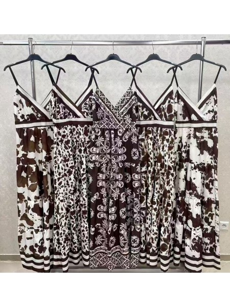 Sukienki damskie  wloskie, size uni, paczka 6szt, mix kolor
