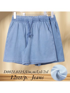 Spodenki jeansowe damskie , size s-2xl, paczka 12szt,1kolor