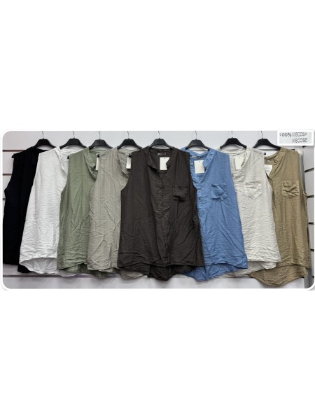 Bluzki damskie wloskie, size uni, paczka 6szt, mix kolor
