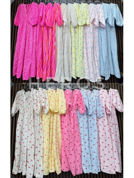 Sukienki damskie wloskie, size uni, paczka 6szt, mix kolor