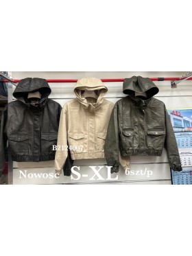 Kurtki skórzane damskie ,size s-xl,paczka 6szt ,1 kolor