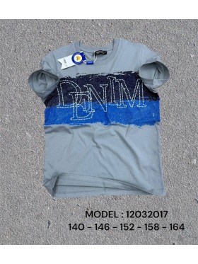 Bluzka dzieciece 100% bawełna 140-164, paczka 5szt, 1 kolor