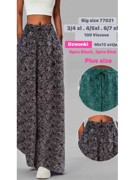 Spodnie damskie , size 3-7xl, paczka 12szt,mix kolor