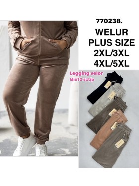 Spodnie welurowe damskie , size 2-5xl, paczka 12szt,mix kolor