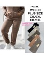 Spodnie welurowe damskie , size 2-5xl, paczka 12szt,mix kolor