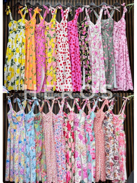 Sukienki damskie wloskie, size uni, paczka 6szt, mix kolor