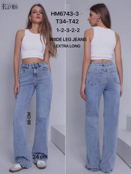 Jeansy damskie , size 34-42, paczka 10szt,