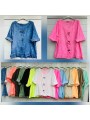 Bluzki damskie Włoskie  ,size uni,paczka 6szt ,mix kolor