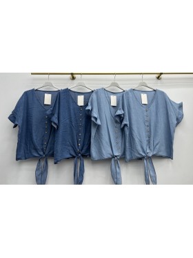 Bluzki damskie Włoskie  ,size uni,paczka 6szt ,mix kolor