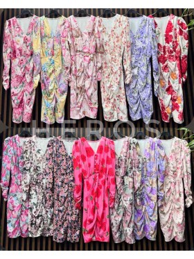Sukienki damskie wloskie, size uni, paczka 6szt, mix kolor