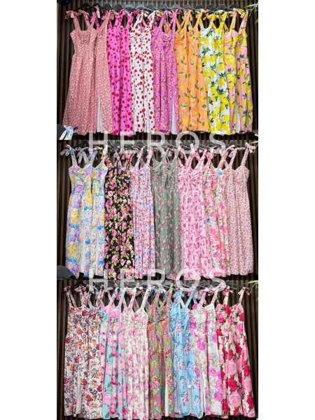 Sukienki damskie wloskie, size uni, paczka 6szt, mix kolor