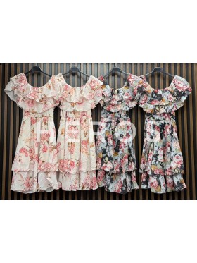 Sukienki damskie wloskie, size uni, paczka 6szt, mix kolor