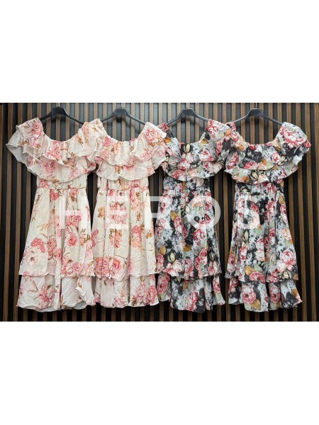 Sukienki damskie wloskie, size uni, paczka 6szt, mix kolor