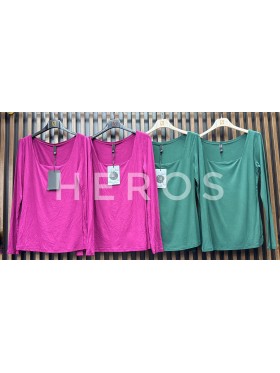 Bluzki damskie wloskie, size uni, paczka 6szt, mix kolor