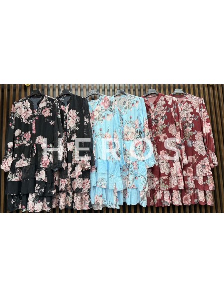 Sukienki damskie wloskie, size uni, paczka 6szt, mix kolor
