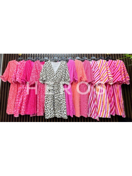 Sukienki damskie wloskie, size uni, paczka 6szt, mix kolor
