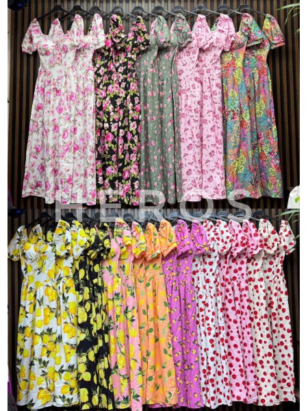 Sukienki damskie wloskie, size uni, paczka 6szt, mix kolor