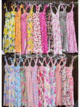 Sukienki damskie wloskie, size uni, paczka 6szt, mix kolor