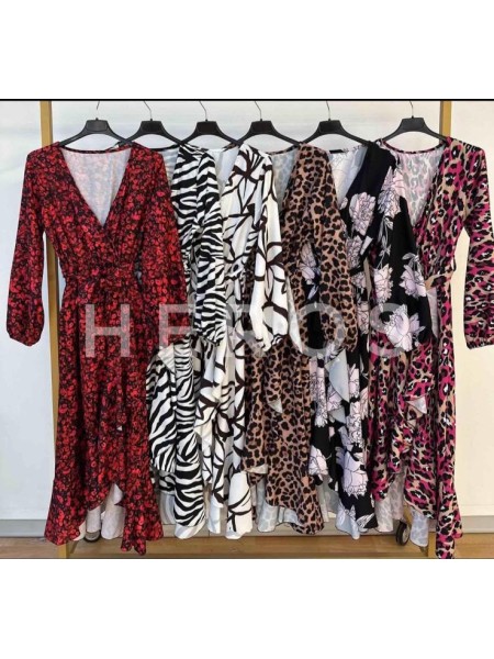 Sukienki damskie wloskie, size uni, paczka 6szt, mix kolor