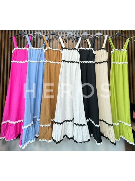 Sukienki damskie wloskie, size uni, paczka 6szt, mix kolor