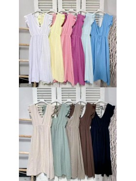 Sukienki damskie wloskie, size uni, paczka 6szt, mix kolor