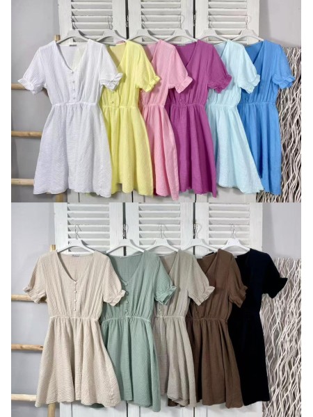 Sukienki damskie wloskie, size uni, paczka 6szt, mix kolor