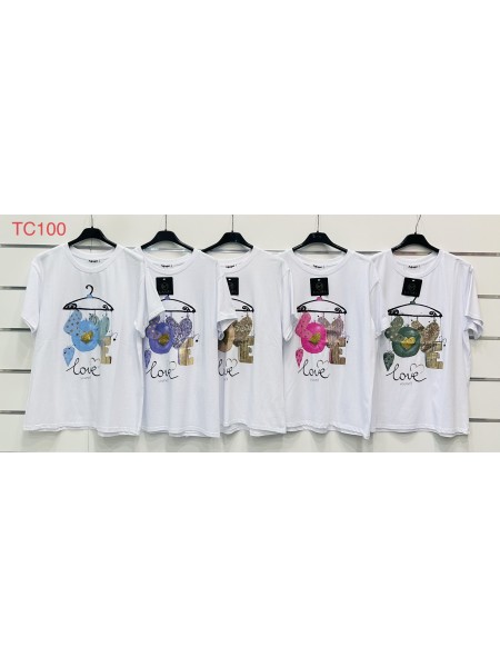 Bluzki  damskie wloskie, size uni, paczka 6szt, mix kolor