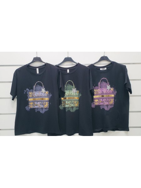 Bluzki  damskie wloskie, size uni, paczka 6szt, mix kolor